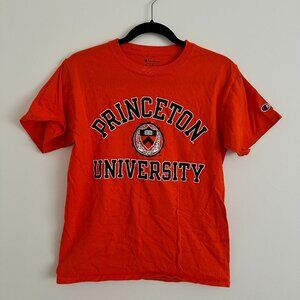 Champion, Orange Princeton University T-Shirt, S